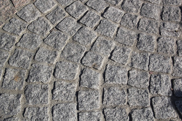 Pavés éclatés granit gris