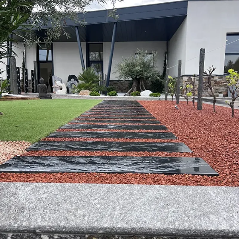 PLAQUES ARDOISE EBANO 100X30CM BRIQUE PILEE ET PELOUSE SYNTH2TIQUE ALBI 4