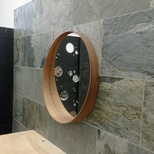 Pierre de Bali revetement mural salle de bain