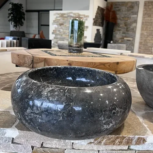 VASQUE DONUT MARBRE GREY POLIE DIAM 40CM GR4379