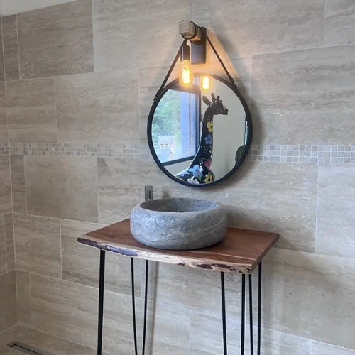 VASQUE NOVA TRAVERTIN SILVER